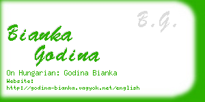 bianka godina business card